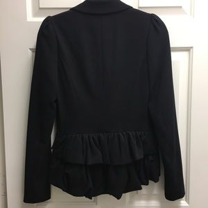 Betsey Johnson black ruffle blazer